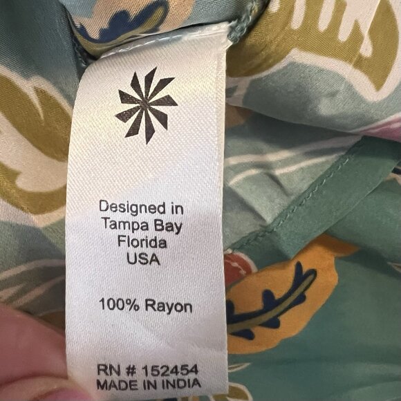 Anthropologie Love Kyla Top Eliana Blouse Small Size Floral Rayón Tassel NWT - Picture 6 of 9